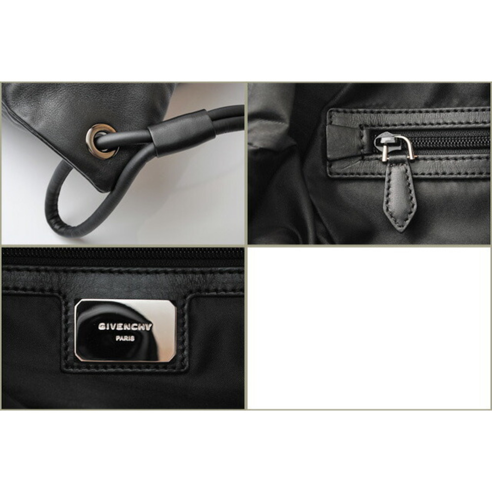Givenchy Black Leather Drawstring Backpack - image 7